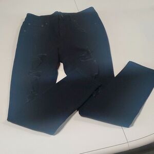 Aeropostale distressed black high rise joggers